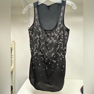 Express XS black glittery tank top